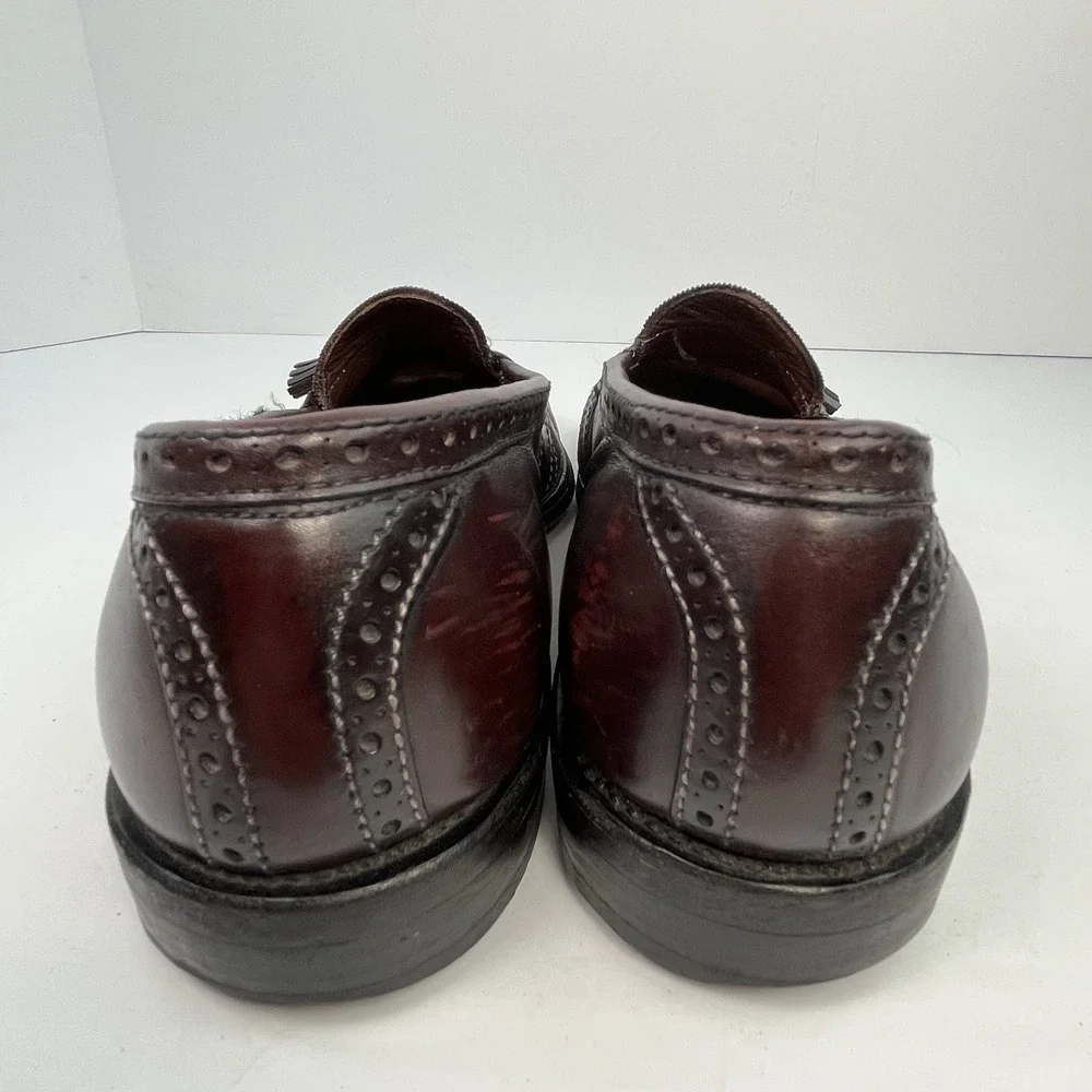 Allen Edmonds Harvard Casual Dress Shoes Burgundy Leather Loafers Size Size 8.5D